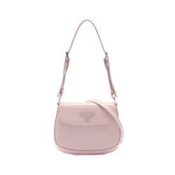 Prada SPAZZOLATO Cleo Brushed Leather Handbag Pink - Picture 1 of 4